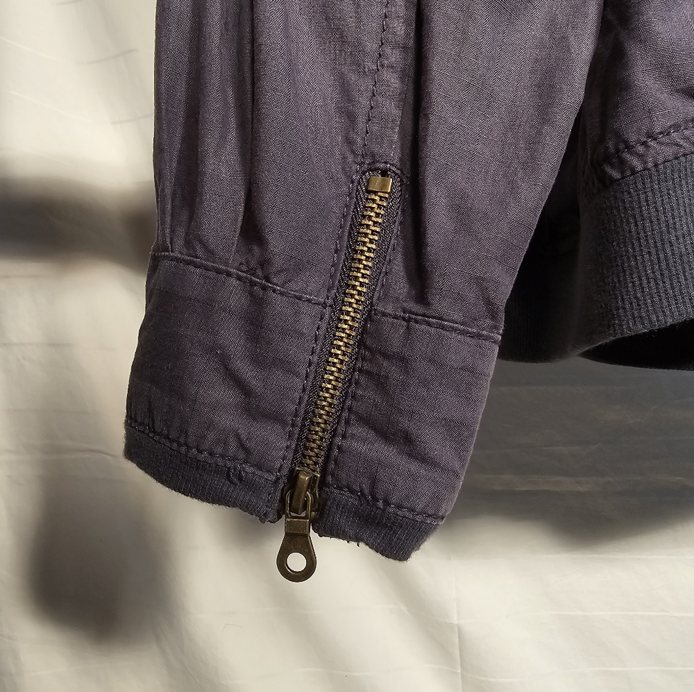 Dusty Blue Bomber Jacket - Picture 4 of 11